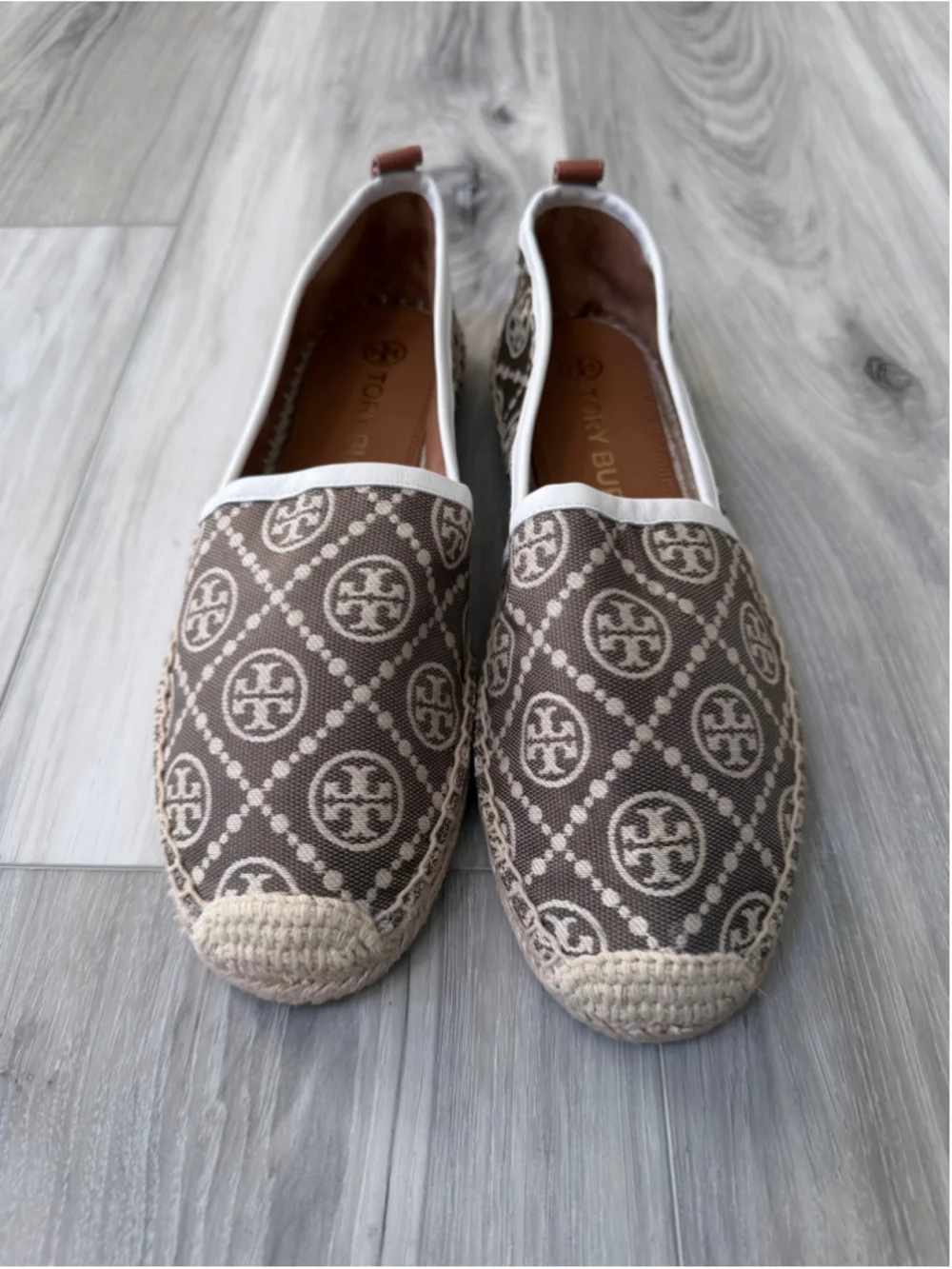 Beautiful Tory Burch T Monogram Espadrille Flats featuring the signature woven